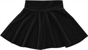 img 4 attached to Mubineo Toddler Baby Girl Basic Plain Velvet Skirt Casual Tutu Skirts