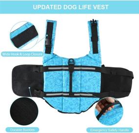 img 2 attached to EMUST Reflective Adjustable Dog Life Jacket with Enhanced Buoyancy, Rescue Handle, and Swim Safety - Preserver Vest for Swimming