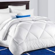 tekamon luxury cal king comforter - all season down alternative duvet insert with corner tabs, reversible and machine washable - winter warm and soft for hotel-like comfort - white (104" x 96") логотип