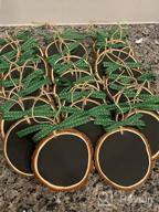 img 1 attached to 🌳 30Pcs Unfinished Wood Slices 2.4"-2.8" | Natural Wooden Circle Kit with Pre-drilled Hole for Rustic Wedding Decorations, Round Coasters, Halloween & Christmas Ornaments | DIY Arts & Crafts review by Omar Gonzales
