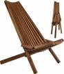 clevermade tamarack folding wooden outdoor chair - stylish and functional acacia wood lounge chair for your outdoor space logo