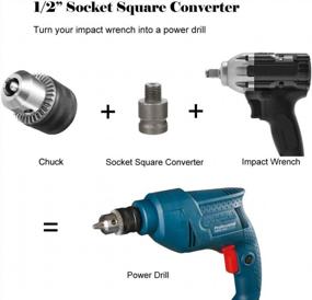 img 1 attached to Hymnorq Keyed Drill Chuck With Versatile Shank For Impact Drivers And Electric Wrenches