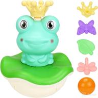 фрагги фан: игрушка для ванны в виде лягушки, распыляющая воду, идеальный спутник во время купания для малышей, мальчиков и девочек. логотип