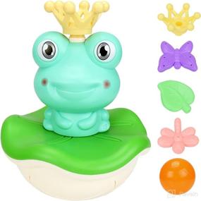 img 4 attached to Froggy Fun: Spray Water Bathtub Toy for Baby, Perfect Bathime Companion for Kids, Boys, and Girls
