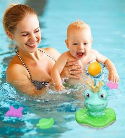 img 2 attached to Froggy Fun: Spray Water Bathtub Toy for Baby, Perfect Bathime Companion for Kids, Boys, and Girls
