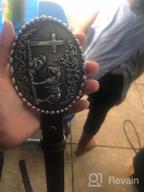 img 1 attached to Western Scrollwork Embossed Black XS Leather Men's Belt - Enhancing Accessories review by Tim Ross