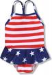 baby girls' 4th of july one piece swimsuits with star and stripes pattern - adorable swimwear for independence day celebration logo