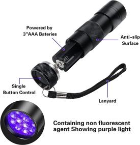 img 3 attached to 🔦 Portable Black Light Urine Detector, COSOOS 12LED Small UV Lights 395nm for Dog Cat Pet Stain Detection - AAA Batteries Included