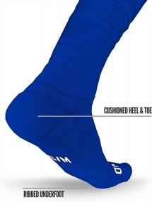 img 1 attached to Protective Comfort: Nxtrnd XTD Scrunch Football Socks For Men & Boys