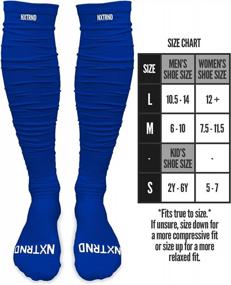 img 3 attached to Защитный комфорт: футбольные носки Nxtrnd XTD Scrunch для мужчин и мальчиков.