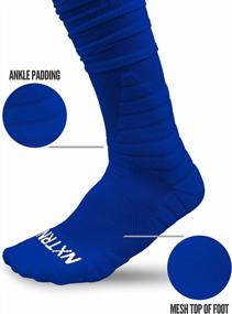 img 2 attached to Protective Comfort: Nxtrnd XTD Scrunch Football Socks For Men & Boys