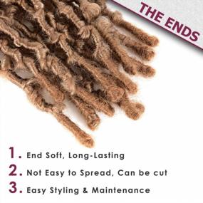 img 1 attached to Get The Perfect Edgy Look With Niseyo Butterfly Locs Crochet Hair In Distressed Style (6 Packs, 12 Inch, 27#)