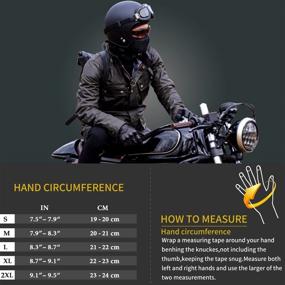 img 1 attached to Harssiney Motorcycle Gloves for Men: Breathable Dirt Bike Riding ATV Motocross Glove with Touchscreen & Knuckle TPR Palm Pad Protection