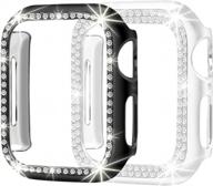 2 pack women soft bling pc полное покрытие экрана защитная рамка-бампер для apple watch series 3 2 1 (38 мм) - supoix compatible case логотип