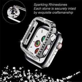 img 1 attached to 2 Pack Women Soft Bling PC Полное покрытие экрана Защитная рамка-бампер для Apple Watch Series 3 2 1 (38 мм) - Supoix Compatible Case