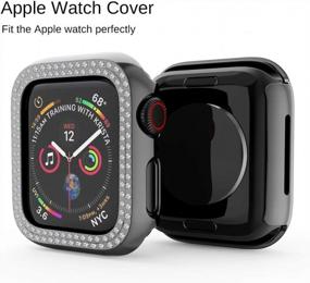 img 3 attached to 2 Pack Women Soft Bling PC Полное покрытие экрана Защитная рамка-бампер для Apple Watch Series 3 2 1 (38 мм) - Supoix Compatible Case