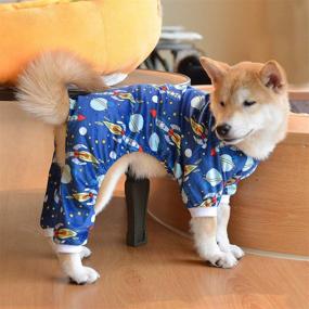 img 3 attached to 🐾 CuteBone Dog Pajama Onesie Pet Clothing - Soft Puppy Jumpsuit for Cats