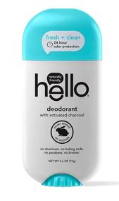 img 4 attached to 🌿 Hello Activated Charcoal Clean Deodorant: Natural Odor Control for All-Day Freshness