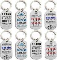🔑 empowering everyday: 12 pack of motivational keychains with inspirational quotes" logo