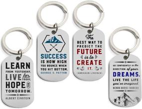 img 3 attached to 🔑 Empowering Everyday: 12 Pack of Motivational Keychains with Inspirational Quotes"