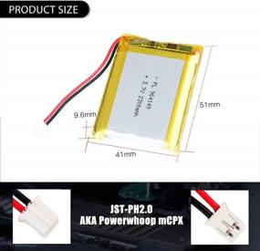 img 2 attached to High Capacity 3.7V 2300MAh Lithium Polymer Rechargeable Battery Pack With JST Connector - AKZYTUE 964149