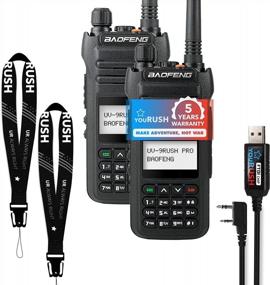 img 4 attached to High Power Dual Band Ham Radio BF-H5 10W (UV-9RUSH PRO) With 2200 MAh Battery And K2 Pin Port. Compatible With Chirp FTDI USB Programming Cable For Baofeng BF-H5 Handheld Ham Radio. IP54 Rated.