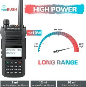 img 3 attached to High Power Dual Band Ham Radio BF-H5 10W (UV-9RUSH PRO) With 2200 MAh Battery And K2 Pin Port. Compatible With Chirp FTDI USB Programming Cable For Baofeng BF-H5 Handheld Ham Radio. IP54 Rated.