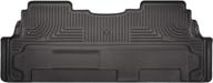 husky liners weatherbeater series, 2nd seat floor liner - black (19171) - compatible with 2008-2017 buick enclave/chevrolet traverse, 2007-2017 gmc acadia, 2007-2010 saturn outlook, with 2nd row bench seats (1 piece) logo