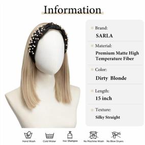 img 3 attached to Get Glam With SARLA'S Glueless Headband Wig For Blonde Women- Perfect For Cosplay And Daily Use!