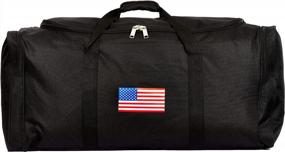 img 4 attached to Gothamite 36-дюймовая американская спортивная сумка с флагом США - сверхмощная складная складная сумка на молнии и военная спортивная очень большая сумка для переноски багажа
