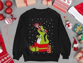 img 1 attached to T Rex Christmas Sweater Toddler Sweatshirts Apparel & Accessories Baby Boys ~ Clothing