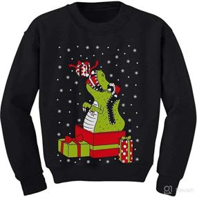 img 4 attached to T Rex Christmas Sweater Toddler Sweatshirts Apparel & Accessories Baby Boys ~ Clothing