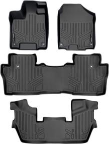 img 4 attached to 🚘 MAXLINER Custom Fit Floor Mats 3 Row Liner Set in Black for 2016-2022 Honda Pilot 7 Passenger Model - Enhanced SEO