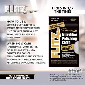 img 1 attached to 🧼 MC200 Flitz Thick 'n Thirsty Silver Microfiber Polishing Cloth - 16" x 16