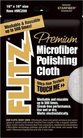 img 4 attached to 🧼 MC200 Flitz Thick 'n Thirsty Silver Microfiber Polishing Cloth - 16" x 16