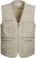lentta men's fishing vest summer outdoor lightweight work photo vest 16 pockets logo