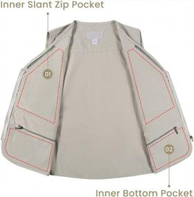 img 3 attached to Lentta Men'S Fishing Vest Summer Outdoor Lightweight Work Photo Vest 16 Pockets