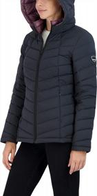 img 2 attached to Womens Short Quilted Jacket With Stretch Fabric, Water Resistant, Front Zipper And Hand Pockets - 26 Inch Coat From HFX