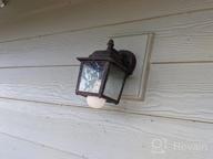 img 1 attached to MAXvolador Outdoor Wall Lantern, Exterior Waterproof Wall Sconce Light Fixture, Dark Chocolate Anti-Rust Wall Light With Clear Glass Shade, E26 Socket Wall Mount Lamp For Porch(Bulb Not Included) review by Charles Ahmar