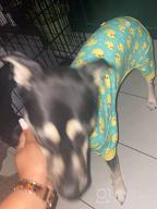 img 1 attached to Stretchable Yellow Duck Dog And Cat Pajamas For Small Dogs - Soft Material Dog Apparel For Comfy Sleepwear review by Chase Steele