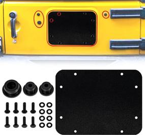 img 4 attached to 🔩 Buling Aluminum Wrangler Spare Tire Carrier Filler Plate Tailgate Plug Vent Plate Cover: Durable Rubber Plugs Set and Factory Bolts Compatible with 2007-2018 Jeep Wrangler JK & JKU