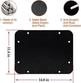 img 2 attached to 🔩 Buling Aluminum Wrangler Spare Tire Carrier Filler Plate Tailgate Plug Vent Plate Cover: Durable Rubber Plugs Set and Factory Bolts Compatible with 2007-2018 Jeep Wrangler JK & JKU