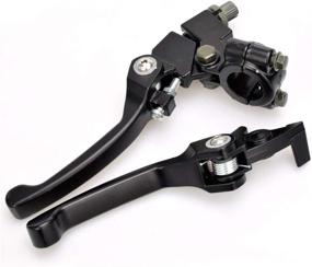 img 2 attached to 🏍️ HIAORS Folding Clutch Lever with Perch Brake Lever and Green Hand Grips - Perfect for 50cc 70cc 125cc Xmotos Kayo Stomp Atomik Coolster SSR Pit Dirt Bike Enduro Motocross Parts