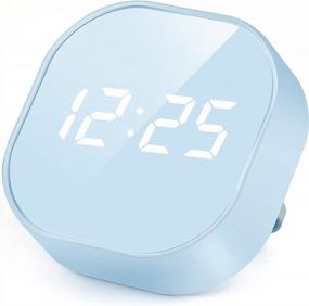 img 4 attached to Apsung Digital LED Alarm Clock With Magnetic Smart Sensor, 2 Alarm Settings, Temperature Detection & Countdown Timer For Bedroom, Bedside Or Desk - Blue