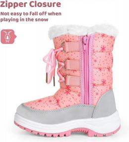 img 3 attached to Apakowa Kids Girls Boys Insulated Fur Winter Warm Snow Boots (Toddler/Little Kid)