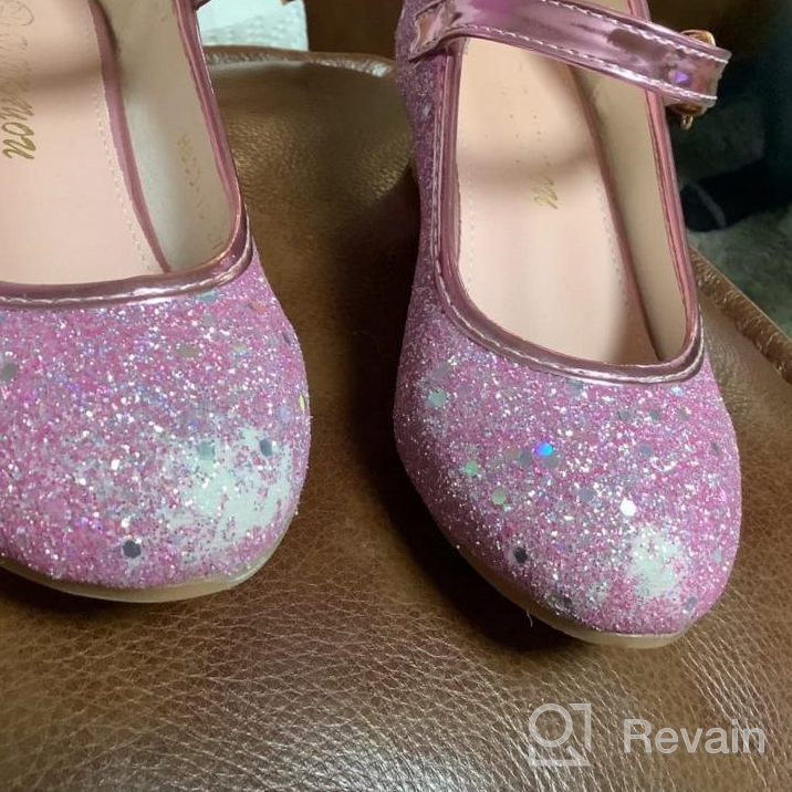 img 1 attached to Sparkle Princess Toddler Purple 👑 Girls' Shoes and Flats for Girls review by Jamie Sanchez