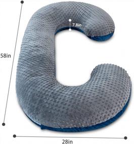 img 2 attached to C Shaped Maternity Body Pillow For Sleeping - INSEN Pregnancy Pillow With Velvet Cover