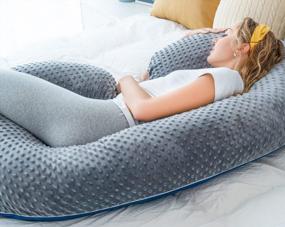 img 1 attached to C Shaped Maternity Body Pillow For Sleeping - INSEN Pregnancy Pillow With Velvet Cover