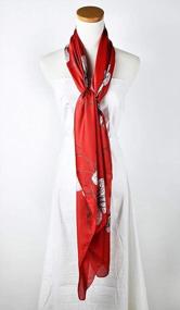img 2 attached to Fashionable Long Women'S Scarf - Lightweight 35 X 70 Silk Feel Designer Scarf