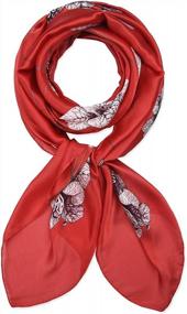 img 4 attached to Fashionable Long Women'S Scarf - Lightweight 35 X 70 Silk Feel Designer Scarf